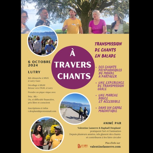 Prochaine édition de "A Travers Chants"
en octobre !

Bienvenue
entre vignes et lac
entre silence et musique
entre retrouvailles et renouveau...